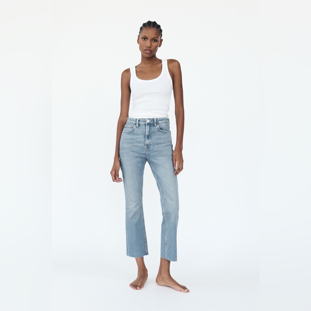 ZARA Cropped Stovepipe Jeans